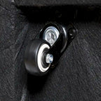 KINWELL 21 Performance Fabric Upholstered Dining Side Chair with Casters (Set of 2)