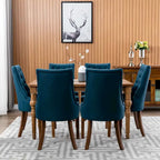 Wingback Upholstered Dining Chairs Set of 2, Fabric Side Dining Room Chairs with Tufted Button
