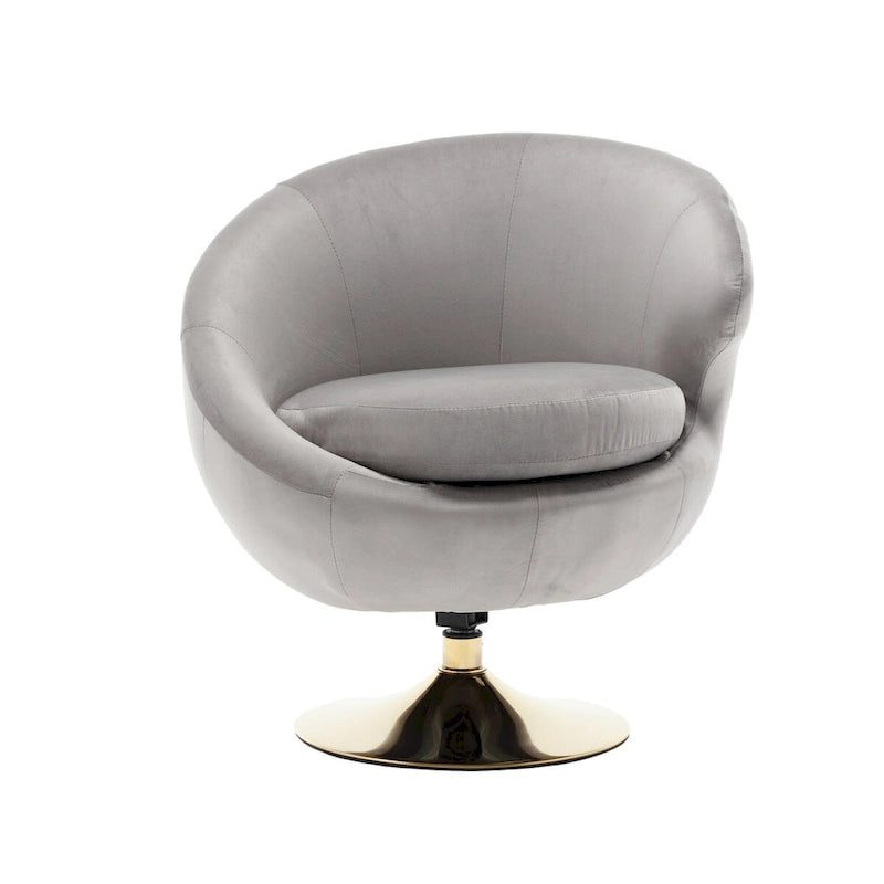 HOMEFUN Velvet 360 Degree Swivel Cuddle Barrel Accent Chairsset of 2