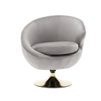 HOMEFUN Velvet 360 Degree Swivel Cuddle Barrel Accent Chairsset of 2