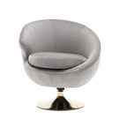 HOMEFUN Velvet 360 Degree Swivel Cuddle Barrel Accent Chairsset of 2