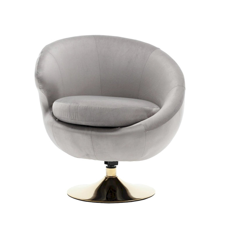 HOMEFUN Velvet 360 Degree Swivel Cuddle Barrel Accent Chairsset of 2