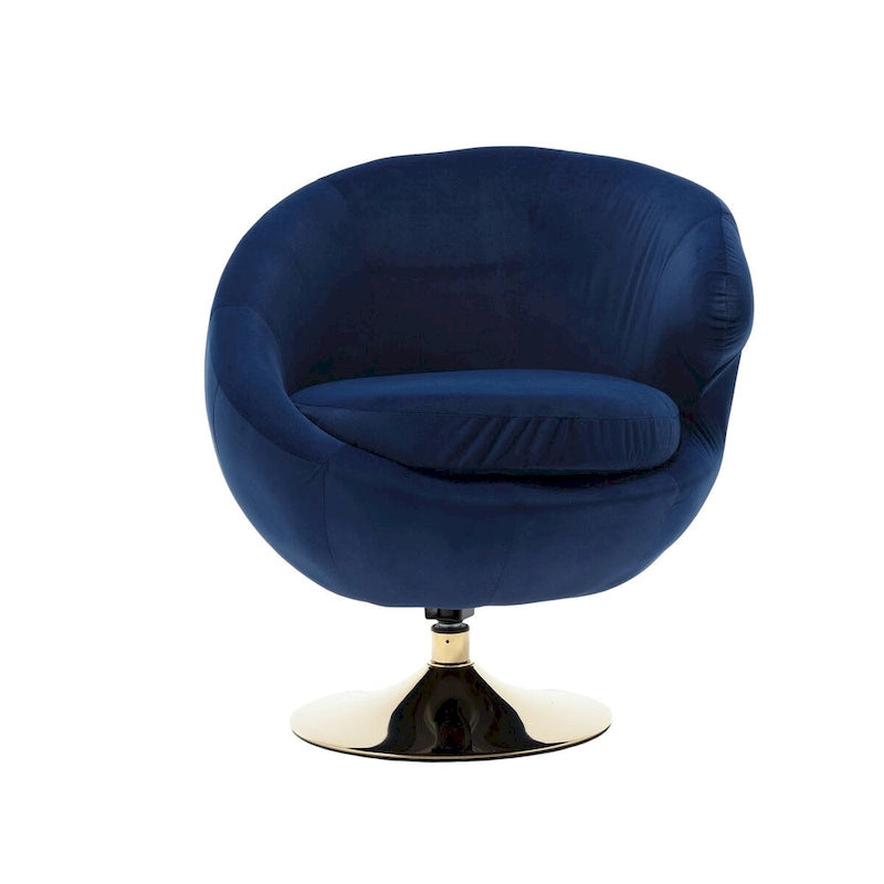 HOMEFUN Velvet 360 Degree Swivel Cuddle Barrel Accent Chairsset of 2