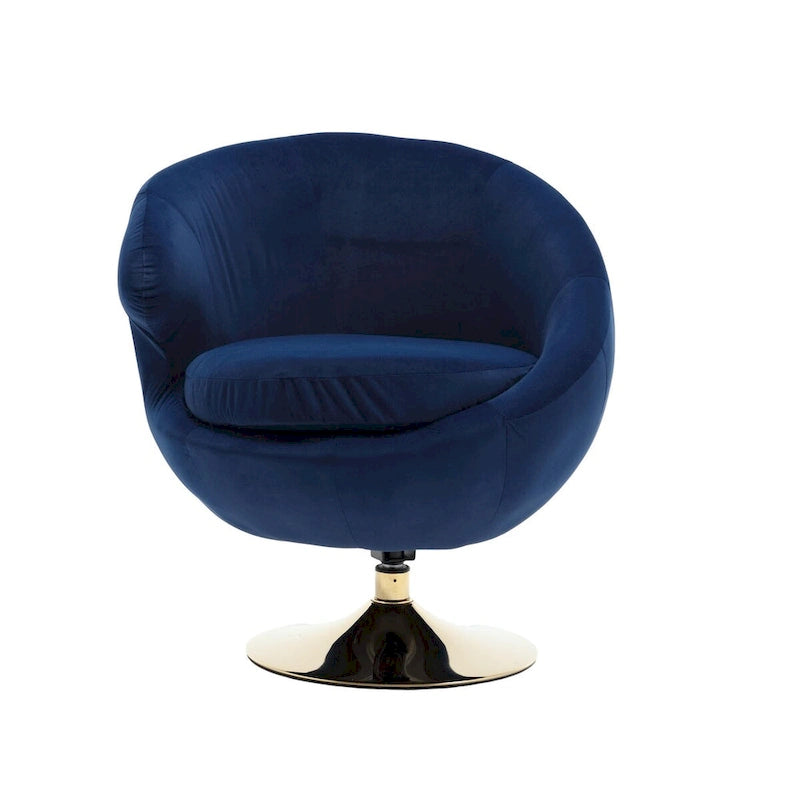 HOMEFUN Velvet 360 Degree Swivel Cuddle Barrel Accent Chairsset of 2