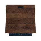 Farmhouse End Table with Charging Station - 25 in Height