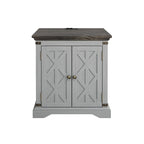 Farmhouse End Table with Charging Station - 25 in Height