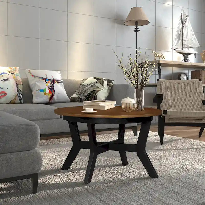 32inch Wood Round Coffee Table