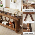 70.86-inch Wood Sofa Console Accent Table for Entryway