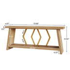 70.86-inch Wood Sofa Console Accent Table for Entryway