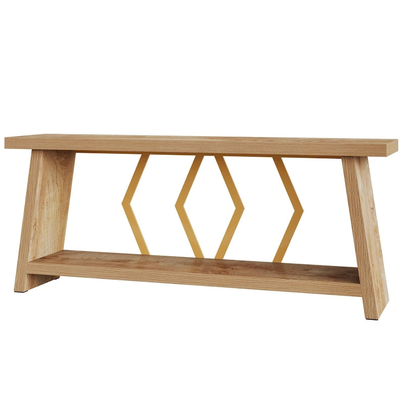70.86-inch Wood Sofa Console Accent Table for Entryway