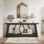 70.86-inch Wood Sofa Console Accent Table for Entryway