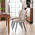 Fabric Upholstered High Back Dining Chairs Set of 2