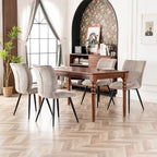 Fabric Upholstered High Back Dining Chairs Set of 2