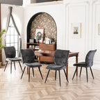 Fabric Upholstered High Back Dining Chairs Set of 2