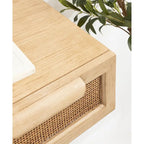 Kate and Laurel Ori Floating Console Rattan - 28x13x6