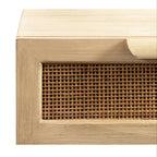 Kate and Laurel Ori Floating Console Rattan - 28x13x6