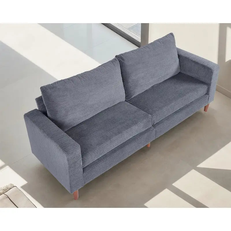 82 Inch Sofa, Comfy Sofa Couch Extra Deep Seats, Corduroy Couch for Living Room Loveseat Removable Sofa Cover Cushions