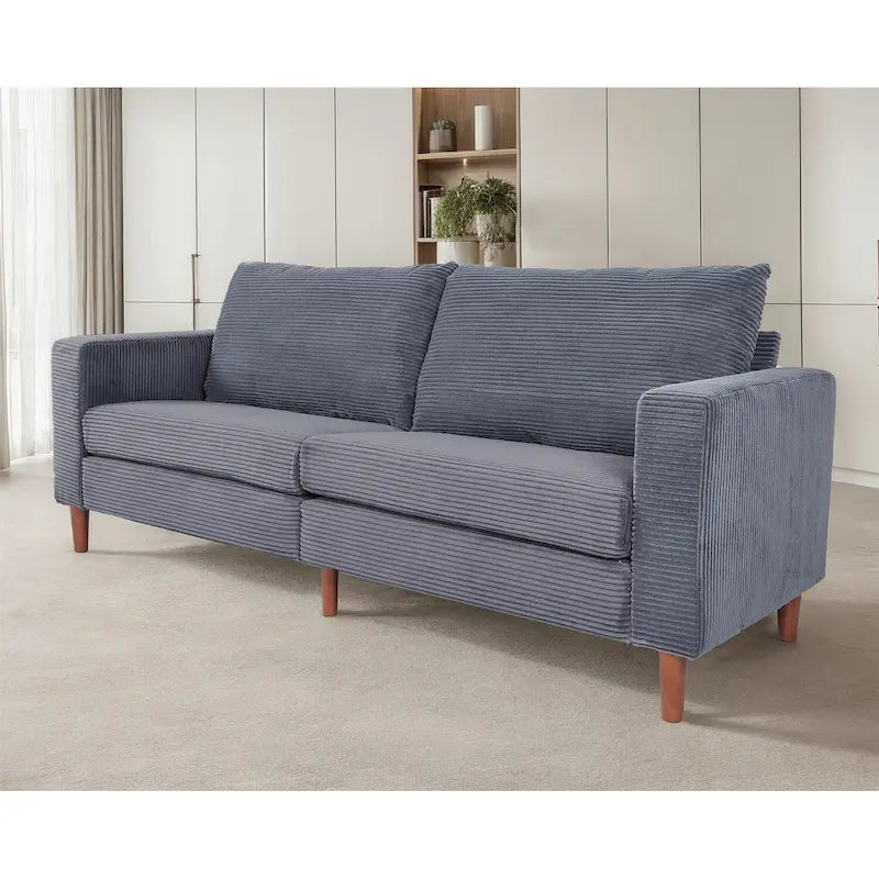82 Inch Sofa, Comfy Sofa Couch Extra Deep Seats, Corduroy Couch for Living Room Loveseat Removable Sofa Cover Cushions