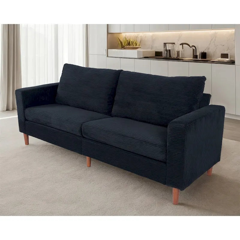 82 Inch Sofa, Comfy Sofa Couch Extra Deep Seats, Corduroy Couch for Living Room Loveseat Removable Sofa Cover Cushions