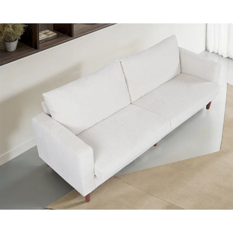 82 Inch Sofa, Comfy Sofa Couch Extra Deep Seats, Corduroy Couch for Living Room Loveseat Removable Sofa Cover Cushions