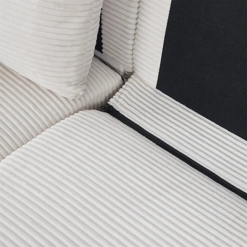82 Inch Sofa, Comfy Sofa Couch Extra Deep Seats, Corduroy Couch for Living Room Loveseat Removable Sofa Cover Cushions
