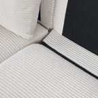 82 Inch Sofa, Comfy Sofa Couch Extra Deep Seats, Corduroy Couch for Living Room Loveseat Removable Sofa Cover Cushions