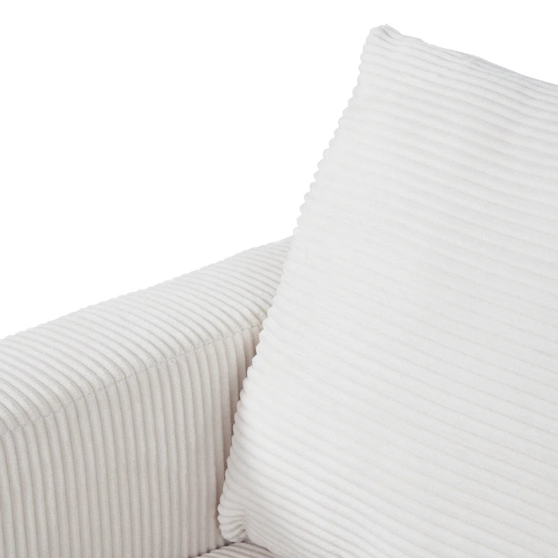 82 Inch Sofa, Comfy Sofa Couch Extra Deep Seats, Corduroy Couch for Living Room Loveseat Removable Sofa Cover Cushions