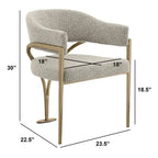 Best Quality Furniture Matte Brushed Gold Chrome Dining Chairs (Set of 2) - N/A