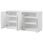 Solid Wood Sideboard with 4 Doors Large Storage Buffet Cabinet
