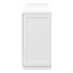 Solid Wood Sideboard with 4 Doors Large Storage Buffet Cabinet