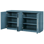 Solid Wood Sideboard with 4 Doors Large Storage Buffet Cabinet