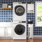 RiverRidge Ashland Single Door Narrow Bathroom and Laundry Storage Cabinet with Drawer and Adjustable Shelves - White