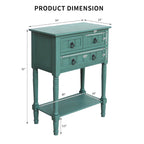 Console Table with 3 Drawers, Sofa Side Table with Bottom Open Storage Shelf, Heavy-Duty Entryway Table for Hallway/Living Room