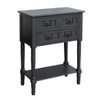 Console Table with 3 Drawers, Sofa Side Table with Bottom Open Storage Shelf, Heavy-Duty Entryway Table for Hallway/Living Room