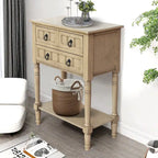 Console Table with 3 Drawers, Sofa Side Table with Bottom Open Storage Shelf, Heavy-Duty Entryway Table for Hallway/Living Room