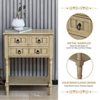 Console Table with 3 Drawers, Sofa Side Table with Bottom Open Storage Shelf, Heavy-Duty Entryway Table for Hallway/Living Room