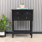 Console Table with 3 Drawers, Sofa Side Table with Bottom Open Storage Shelf, Heavy-Duty Entryway Table for Hallway/Living Room