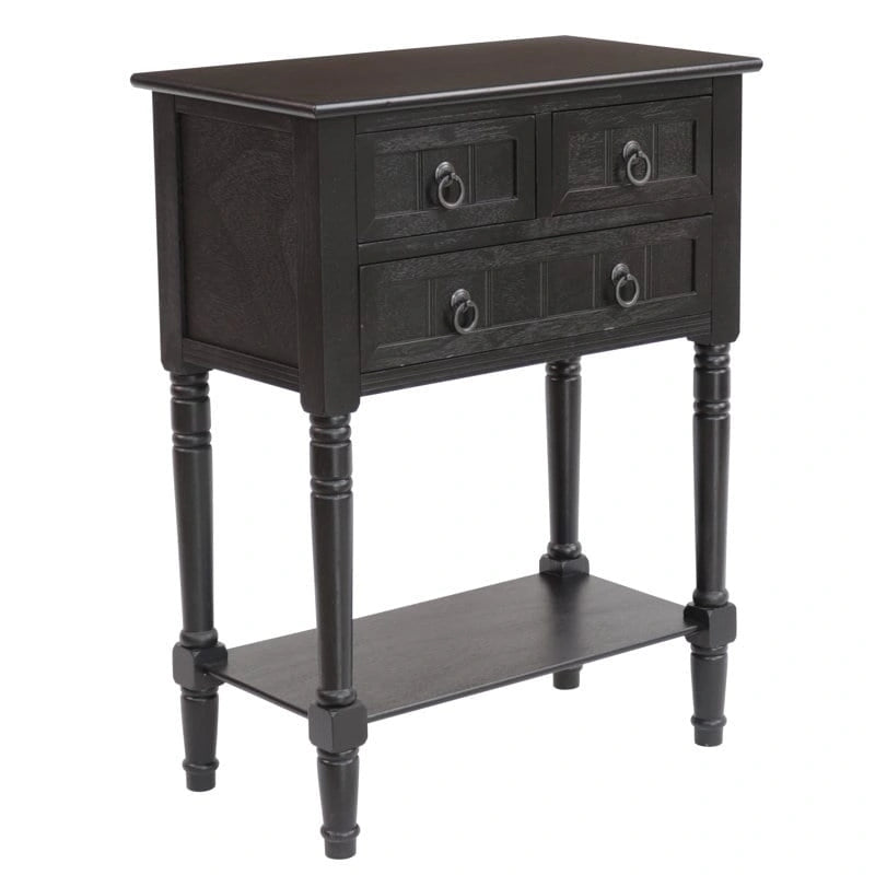 Console Table with 3 Drawers, Sofa Side Table with Bottom Open Storage Shelf, Heavy-Duty Entryway Table for Hallway/Living Room
