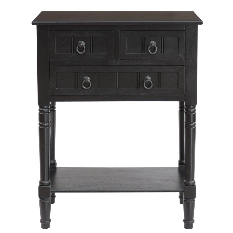 Console Table with 3 Drawers, Sofa Side Table with Bottom Open Storage Shelf, Heavy-Duty Entryway Table for Hallway/Living Room