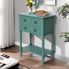 Console Table with 3 Drawers, Sofa Side Table with Bottom Open Storage Shelf, Heavy-Duty Entryway Table for Hallway/Living Room