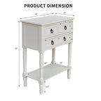 Console Table with 3 Drawers, Sofa Side Table with Bottom Open Storage Shelf, Heavy-Duty Entryway Table for Hallway/Living Room
