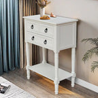 Console Table with 3 Drawers, Sofa Side Table with Bottom Open Storage Shelf, Heavy-Duty Entryway Table for Hallway/Living Room