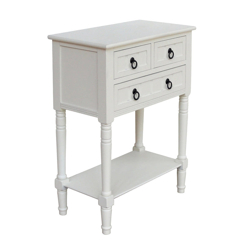 Console Table with 3 Drawers, Sofa Side Table with Bottom Open Storage Shelf, Heavy-Duty Entryway Table for Hallway/Living Room