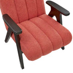 Roundhill Furniture Rella Modern Teddy Sherpa Fabric Accent Chair with Espresso Wood Frame