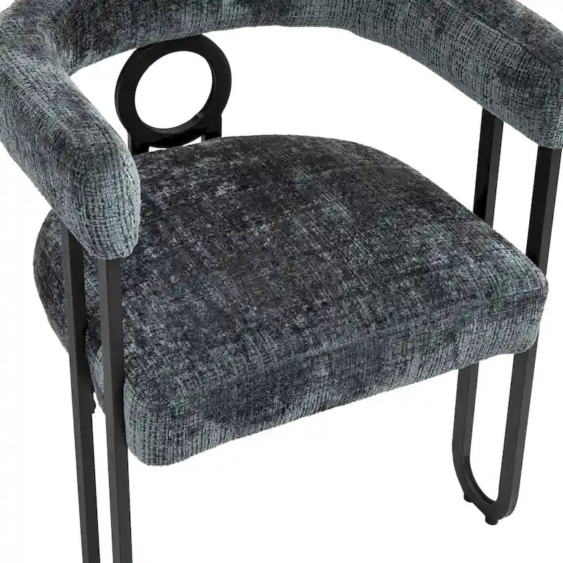 Modern Chenille Fabric Upholstered Acccent Dining Chairs for Living Room (set of 2)