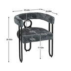 Modern Chenille Fabric Upholstered Acccent Dining Chairs for Living Room (set of 2)