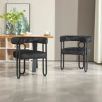 Modern Chenille Fabric Upholstered Acccent Dining Chairs for Living Room (set of 2)