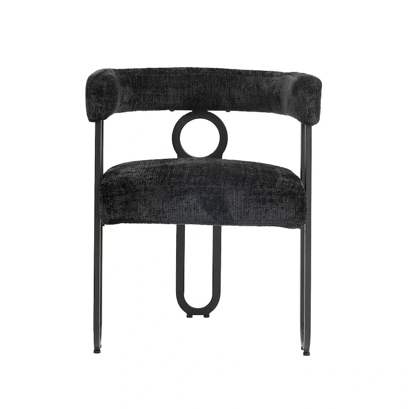 Modern Chenille Fabric Upholstered Acccent Dining Chairs for Living Room (set of 2)