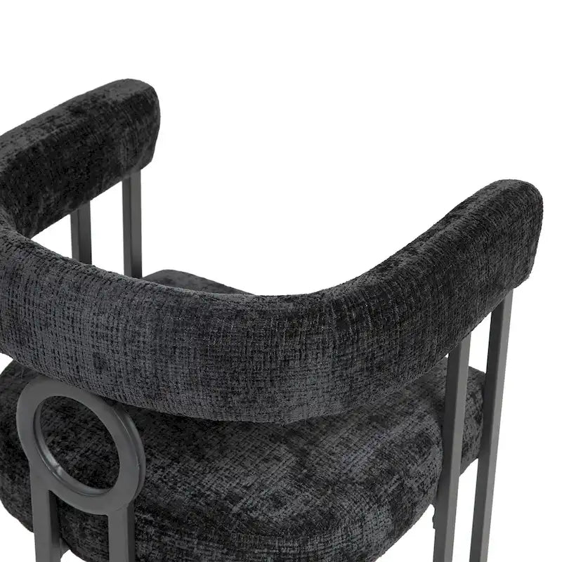 Modern Chenille Fabric Upholstered Acccent Dining Chairs for Living Room (set of 2)