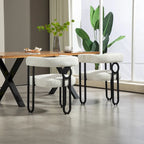 Modern Chenille Fabric Upholstered Acccent Dining Chairs for Living Room (set of 2)